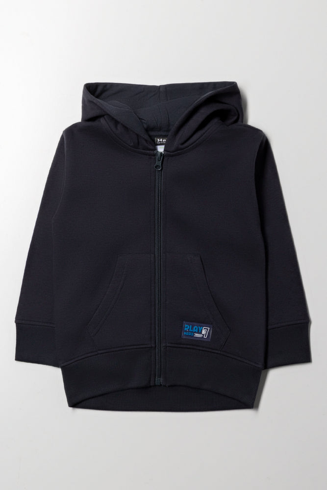 Zip Through Hooded Tracktop Dark Grey