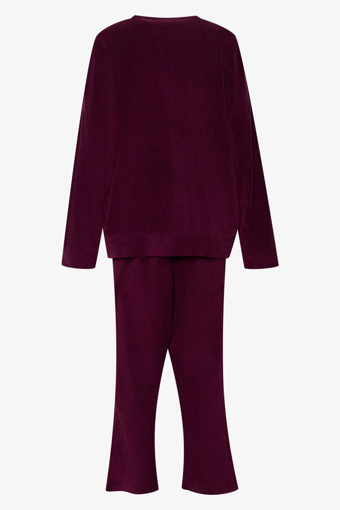 Furry Sweet Dreams Pyjama Set Burgundy