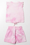 Tie Dye Shorts Set Pink (3)