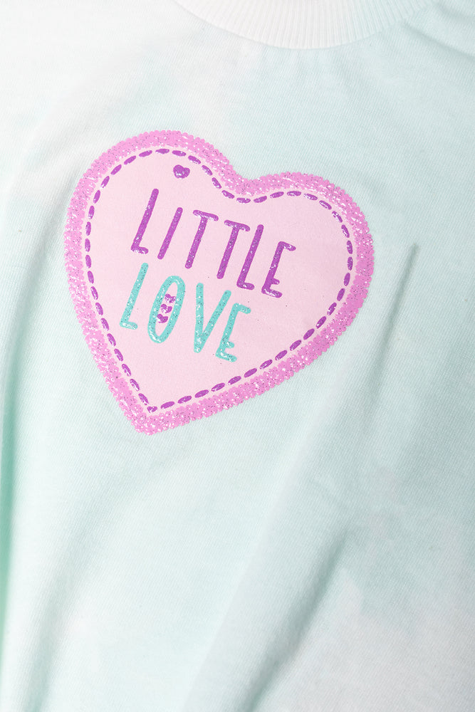 Tie Dye Shorts Set Light Green