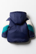 Hooded Sherpa Inset Jacket Blue (2)