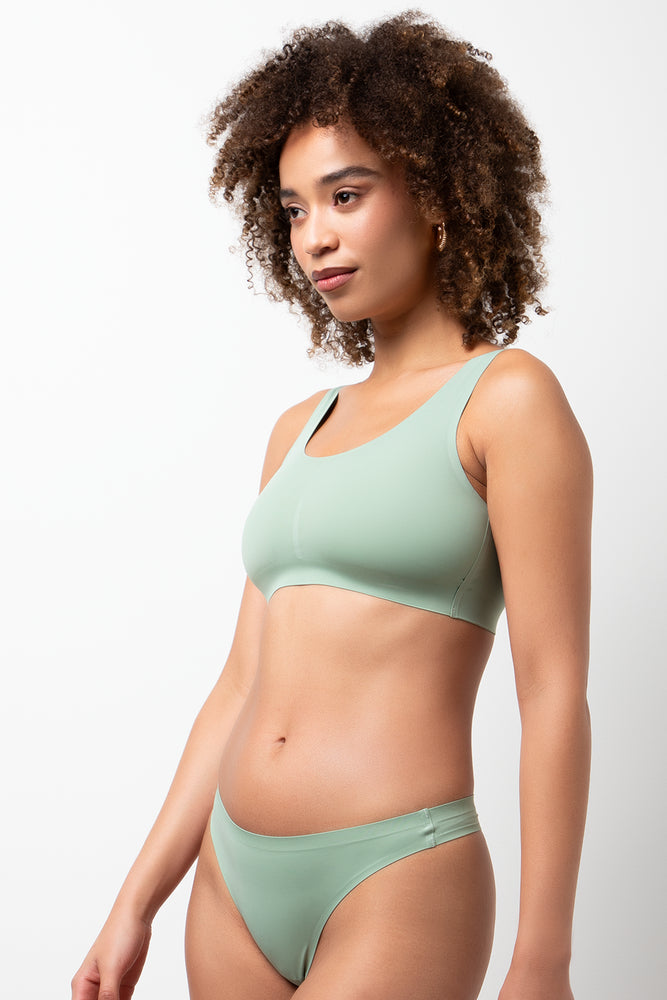 Bonded Crop Top Green (2)