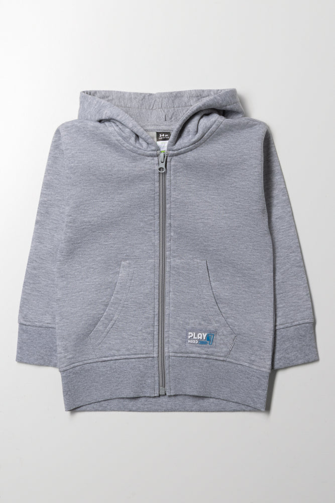 Zip Through Hooded Tracktop Grey