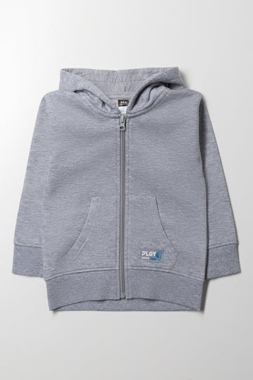 Zip Through Hooded Tracktop Grey