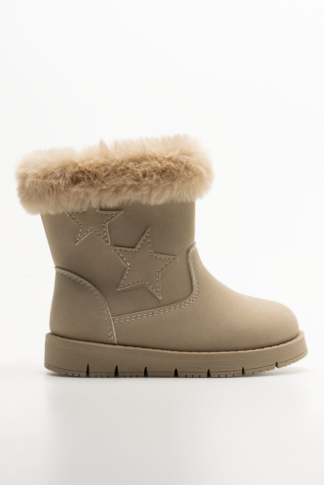 Star Trim Boots Natural