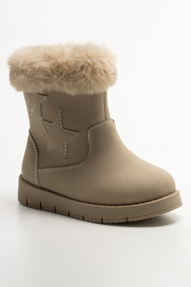 Star Trim Boots Natural