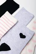 5 Pack Heart Anklet Socks Multi (1)