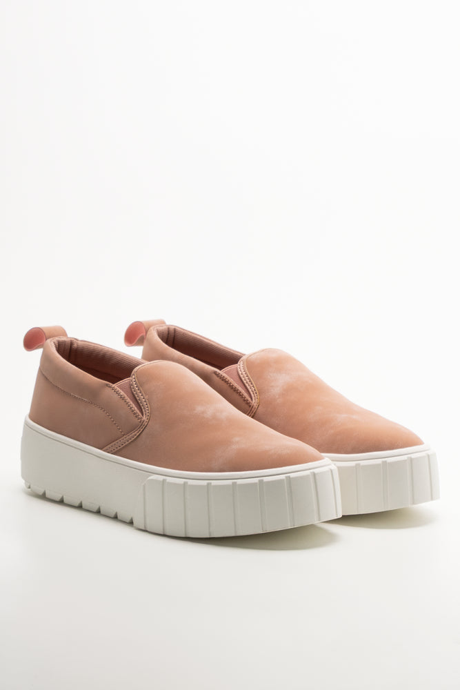 Platform Slip On Sneakers Pink