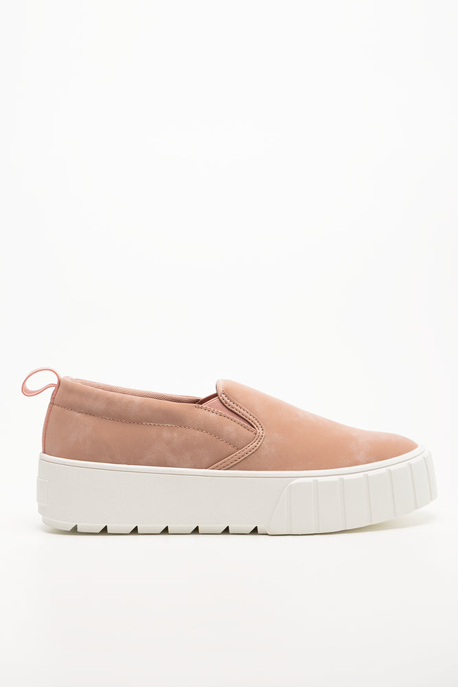 Platform Slip On Sneakers Pink