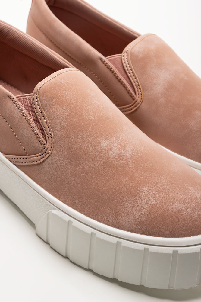 Platform Slip On Sneakers Pink (2)