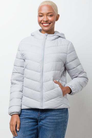 Puffer Jacket Light Grey