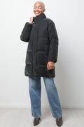 Long Puffer Jacket Black