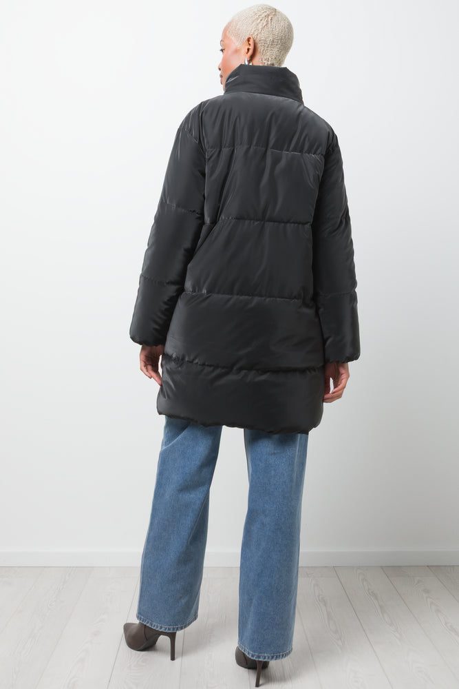 Long Puffer Jacket Black (2)