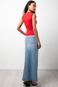 Sleeveless Vest With Broach Red (2)