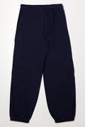 Elasticated Cargo Pants Navy (2)