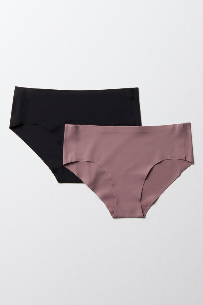 2 Pack bonded boyleg panty black and mocha (4)