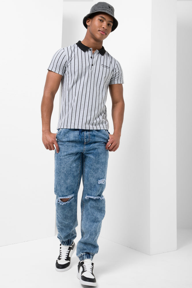 Stripe Golfer Grey