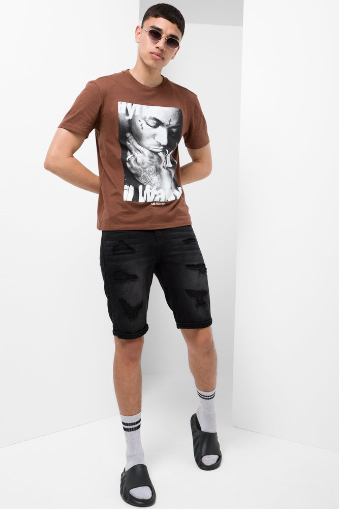 Lil Wayne  Relaxed Short Sleeve T-Shirt Brown