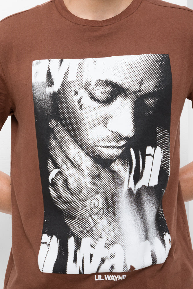 Lil Wayne  Relaxed Short Sleeve T-Shirt Brown (3)