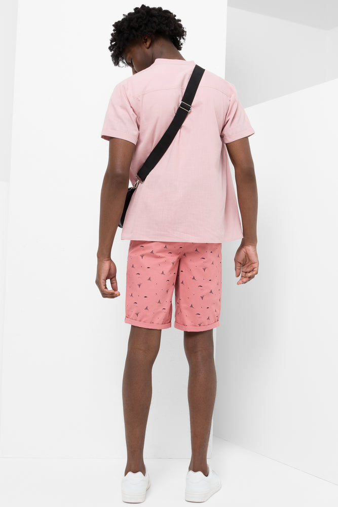 Belted Chino Shorts Pink (2)