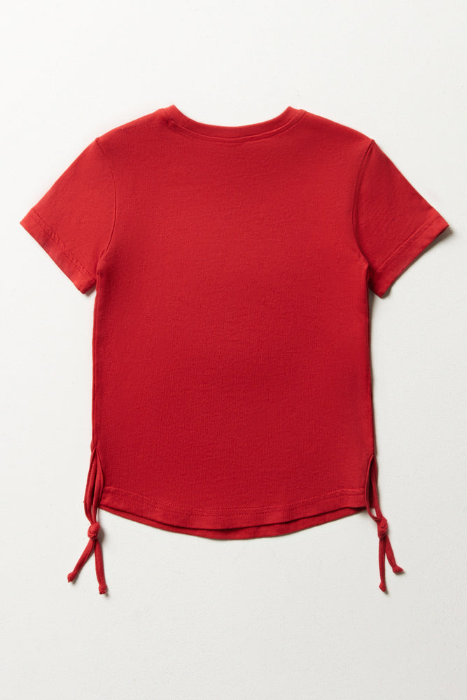 New York Short Sleeve T-Shirt Red (2)