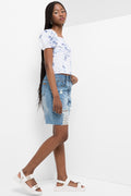 Floral Puff Sleeve Top White (1)