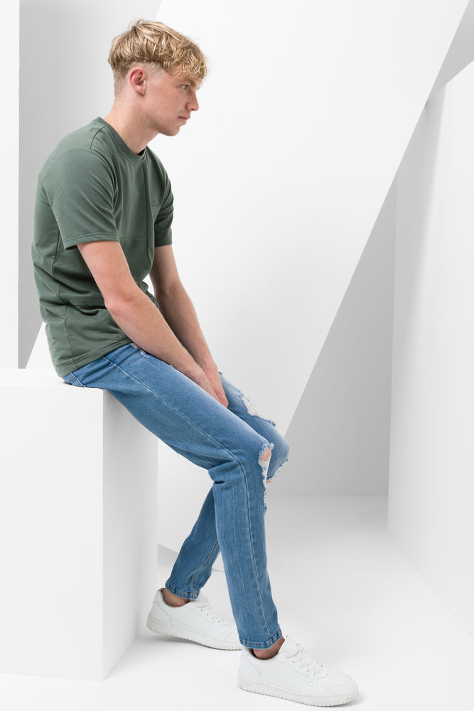 Crew Neck T-Shirt Green (1)