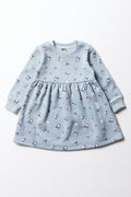 Floral Fit And Flare Dress Light Blue