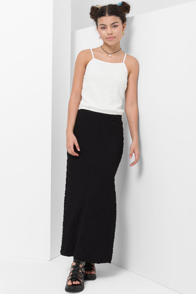 Strappy Crinkle Vest White