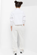 Trackpants with elasticated cuff white alyssum (2)
