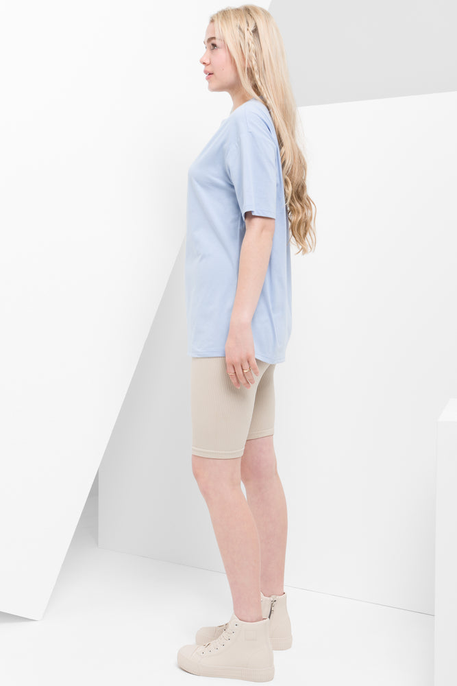 Miami Oversized Short Sleeve T-Shirt Blue