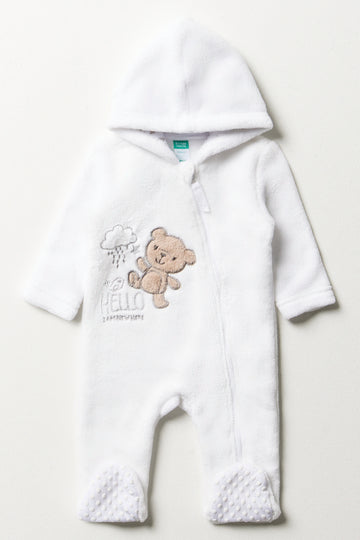Bear Babygrow White