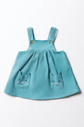 Corduroy Pinafore Set Blue (1)