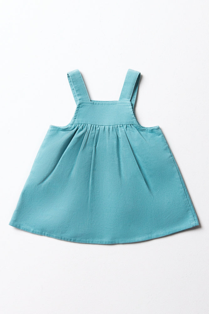 Corduroy Pinafore Set Blue (2)