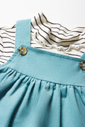 Corduroy Pinafore Set Blue (4)