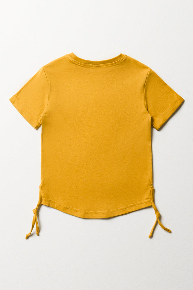 NYC Embossed T-Shirt Yellow (2)