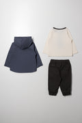 3 Piece Shacket, T-Shirt And Pants Set Multi (4)