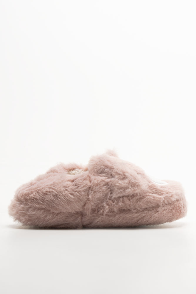 Happy Teddy Slippers Pink
