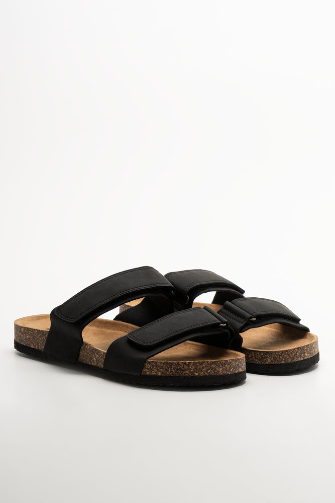Double Strap Sandals Black