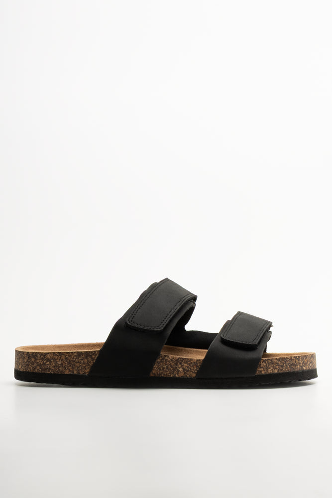 Double Strap Sandals Black (1)