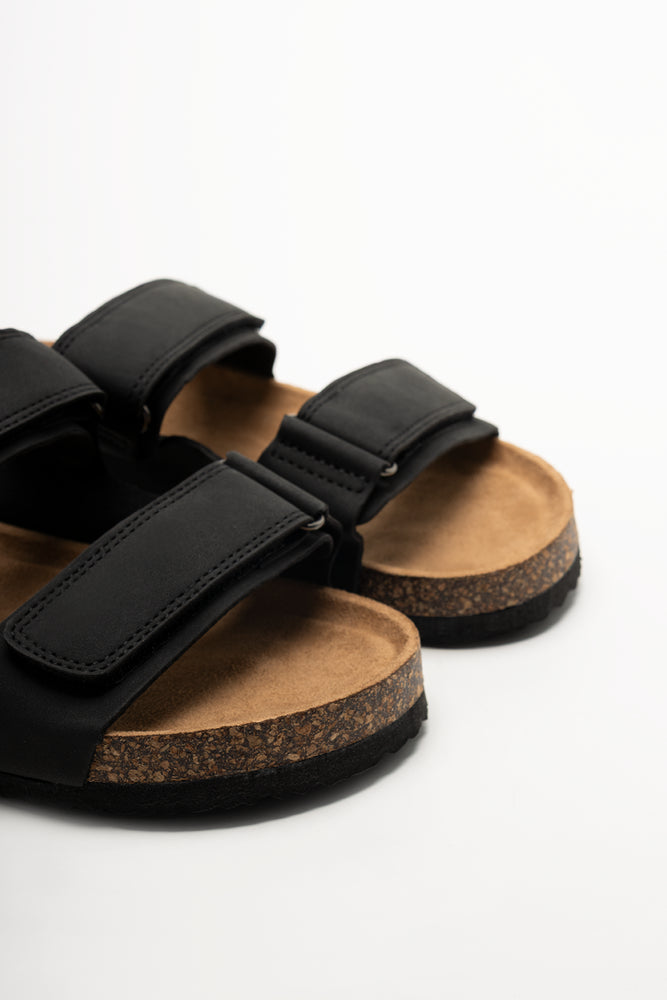 Double Strap Sandals Black (2)
