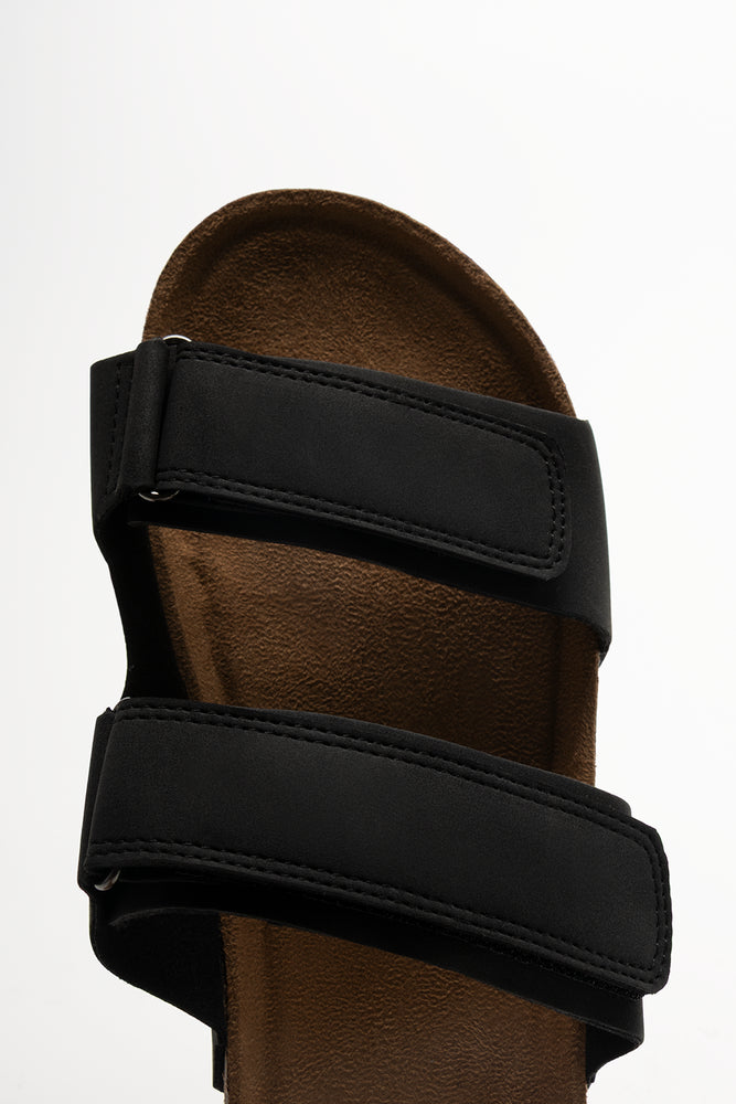 Double Strap Sandals Black (4)