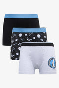 3 Pack Knit Boxers Navy And Grey