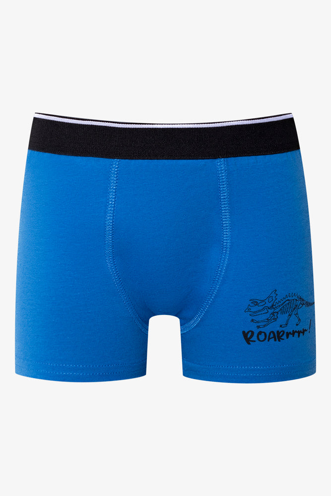 3 Pack Knit Boxers Black, Grey And Blue