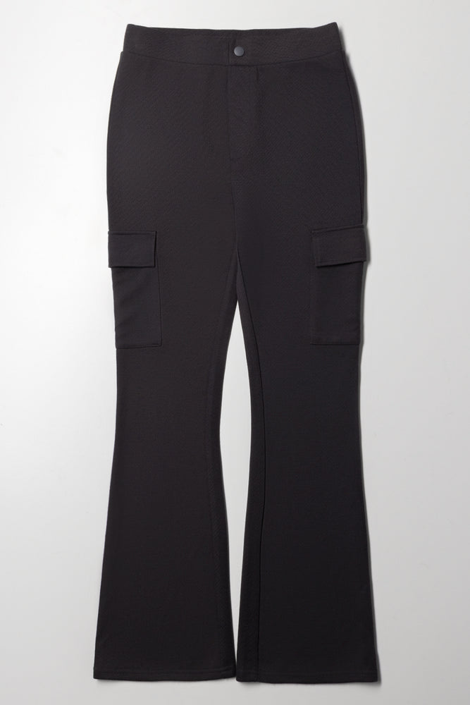 Cargo Flare Leggings Charcoal