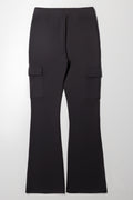 Cargo Flare Leggings Charcoal (2)