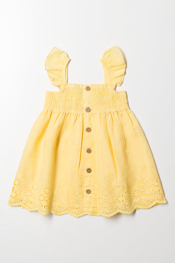 Anglaise Button Down Dress Yellow