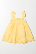 Anglaise Button Down Dress Yellow (2)