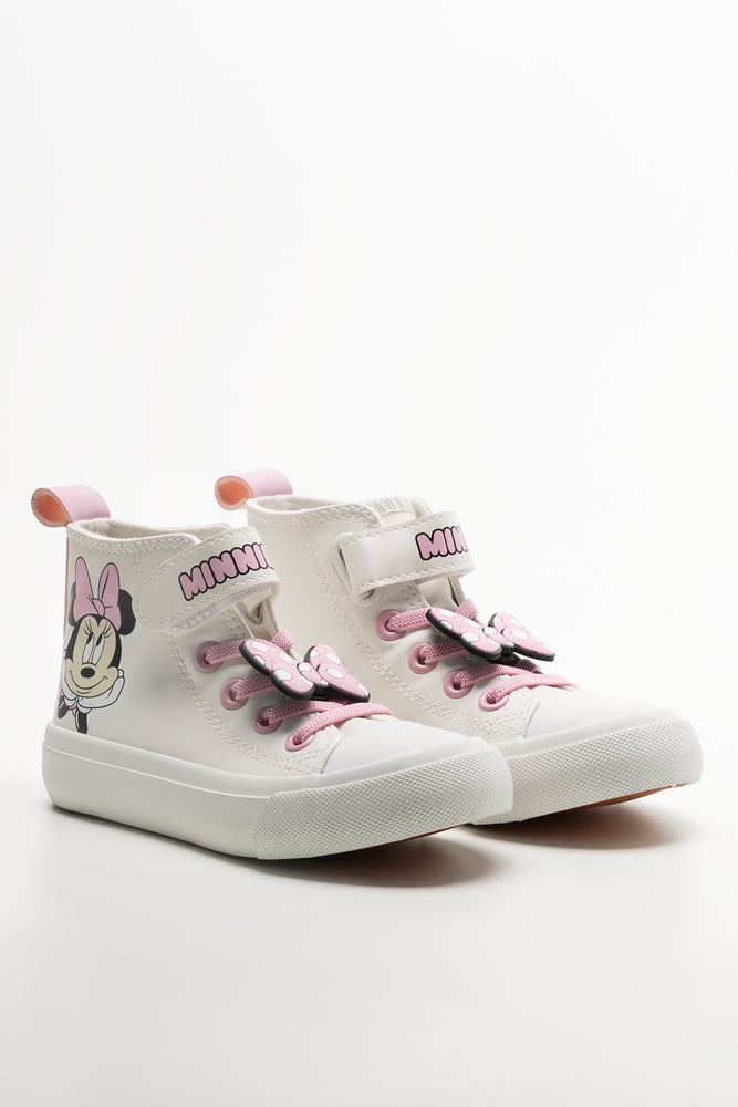 Minnie Mouse High Top Sneakers White