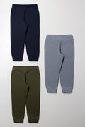 3 Pack Trackpants Navy, Green And Grey (2)